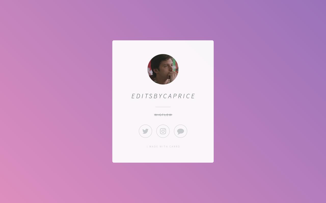 Carrd profile picture for @caprice